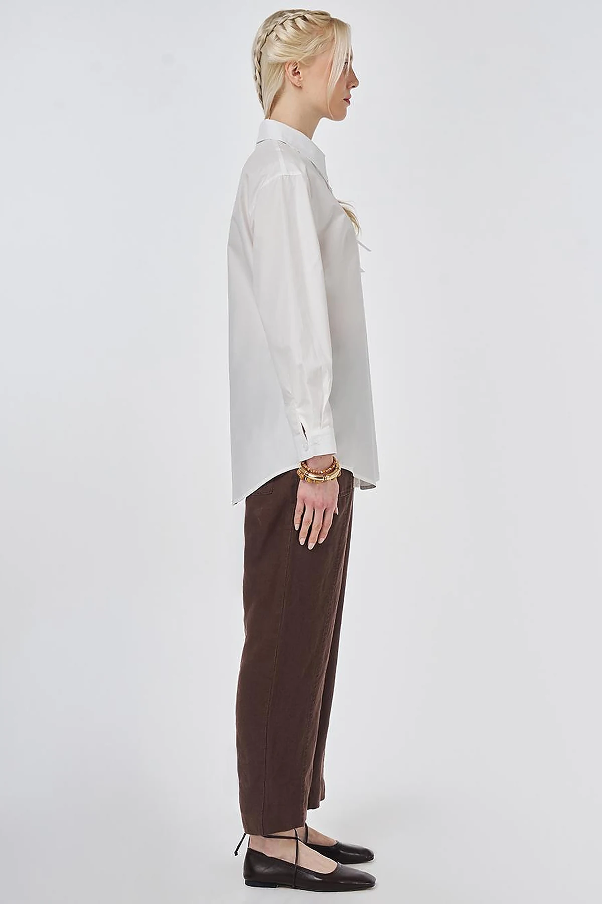 100% Cotton Bow-Detail Blouse Optic White