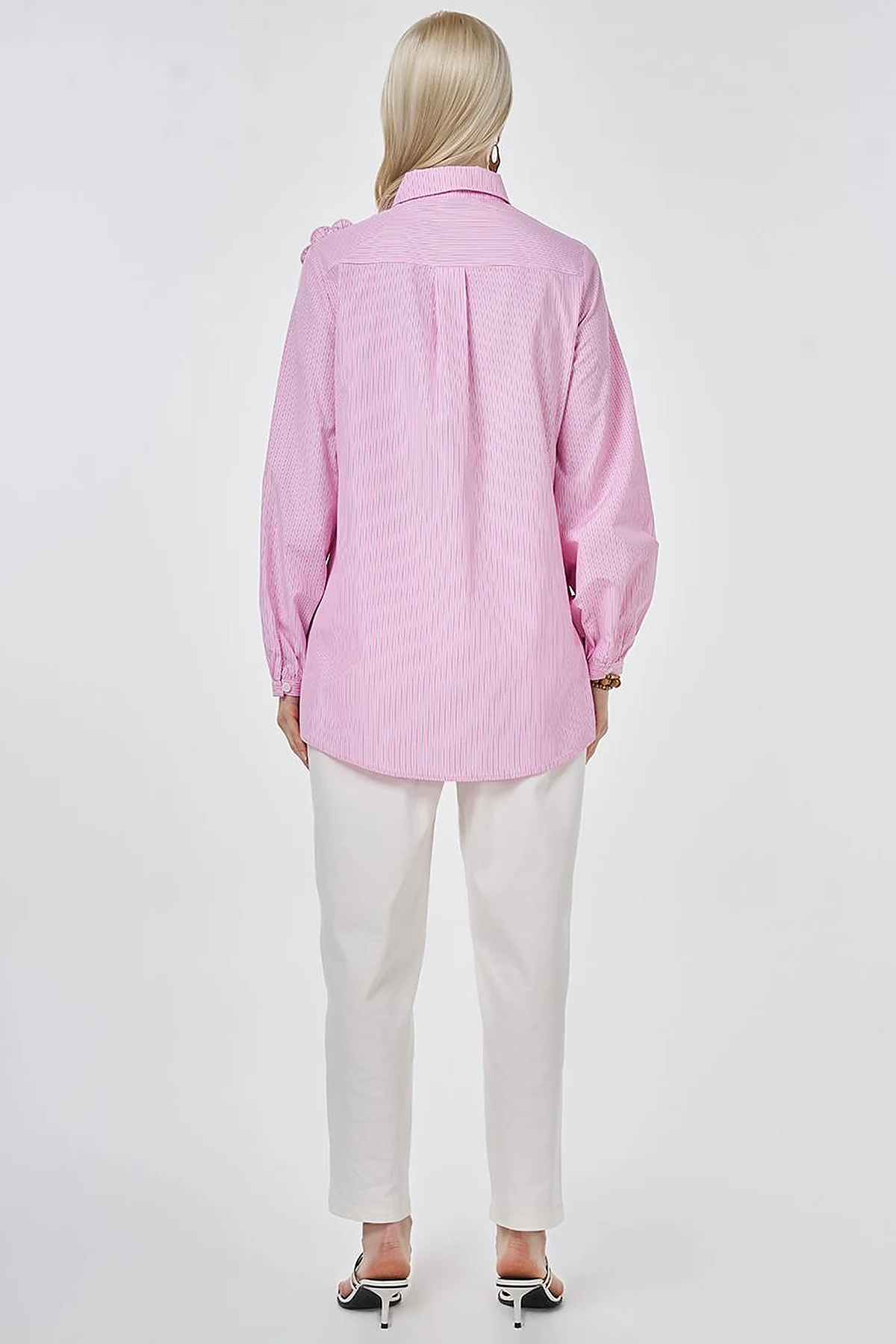 Lace-Trimmed Cotton-Viscose Tunic Candy Pink