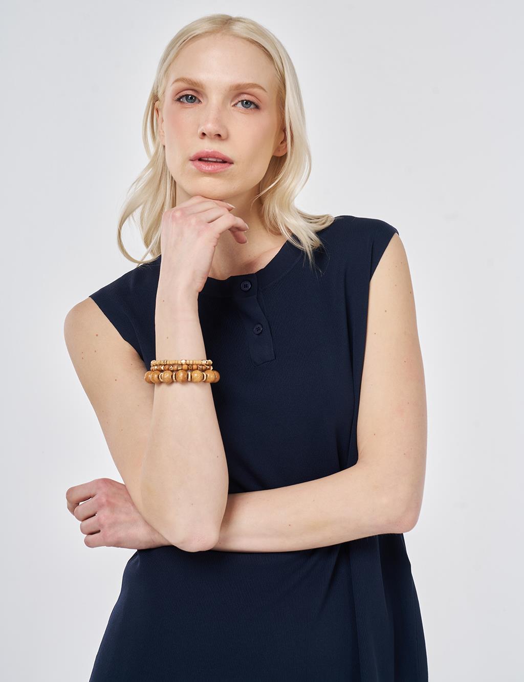 Knitted Skirt Set Dark Navy