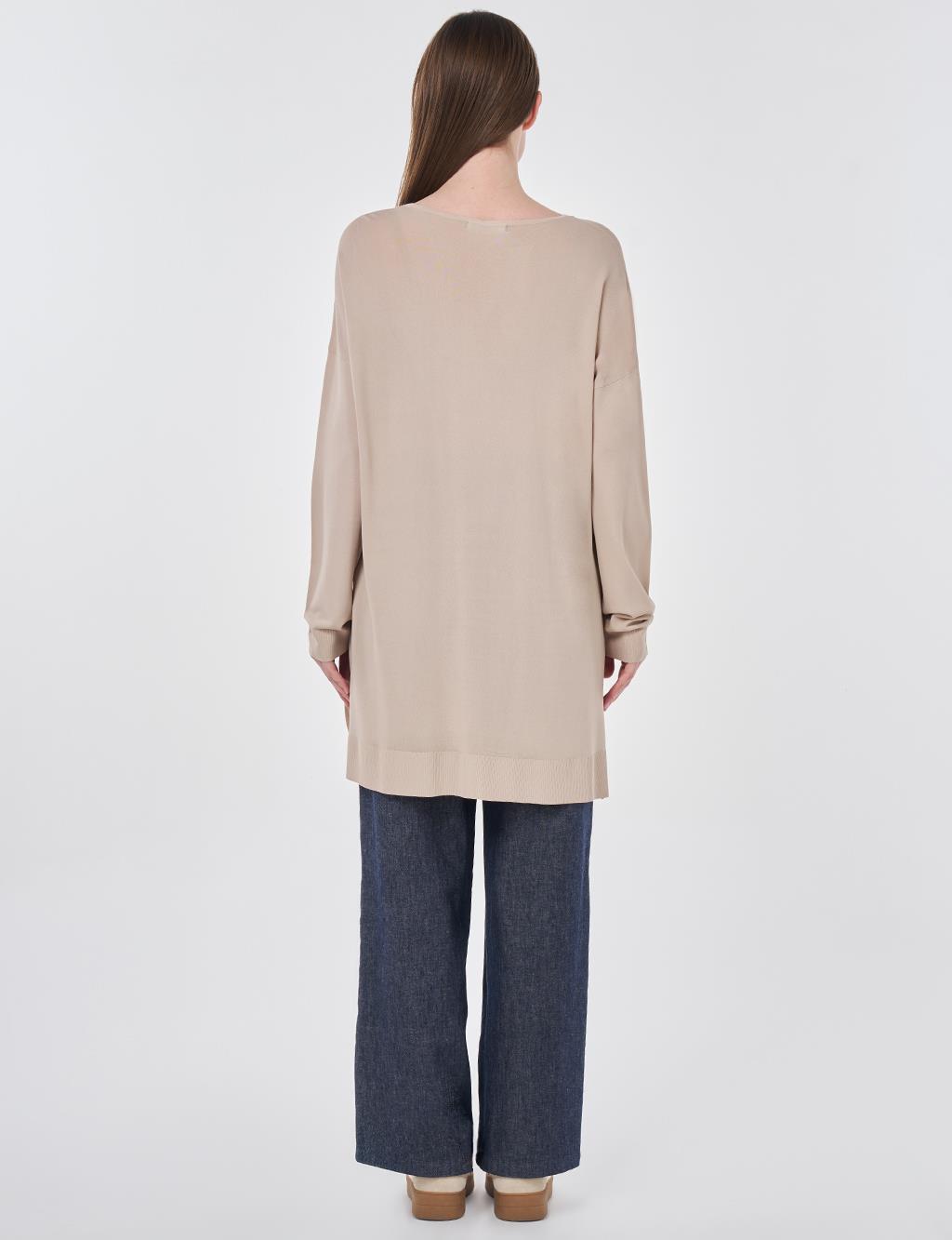 Hotfix Printed Knitted Tunic Stone