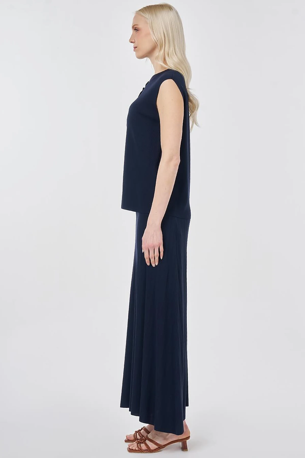 Knitted Skirt Set Dark Navy