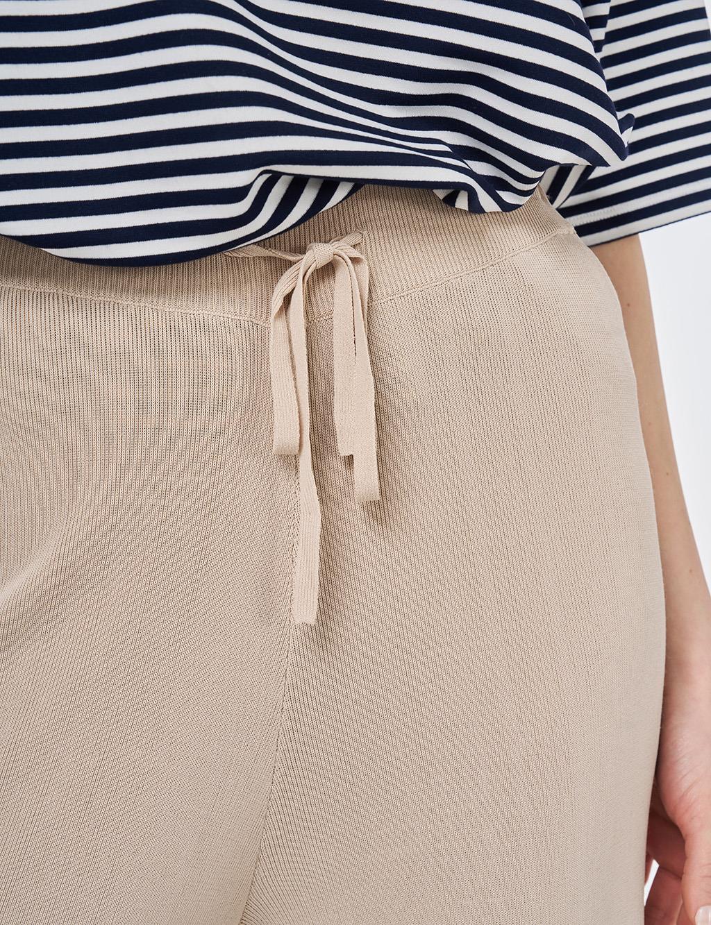 Relaxed Fit Knitted Trousers Stone