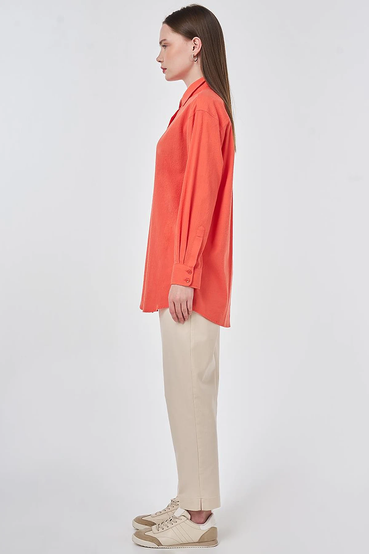100% Cotton Relaxed Fit Tunic Poppy