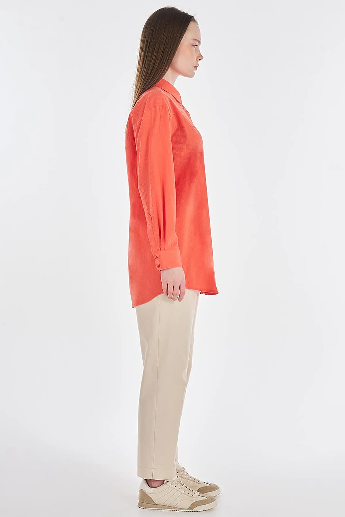 100% Cotton Relaxed Fit Tunic Poppy