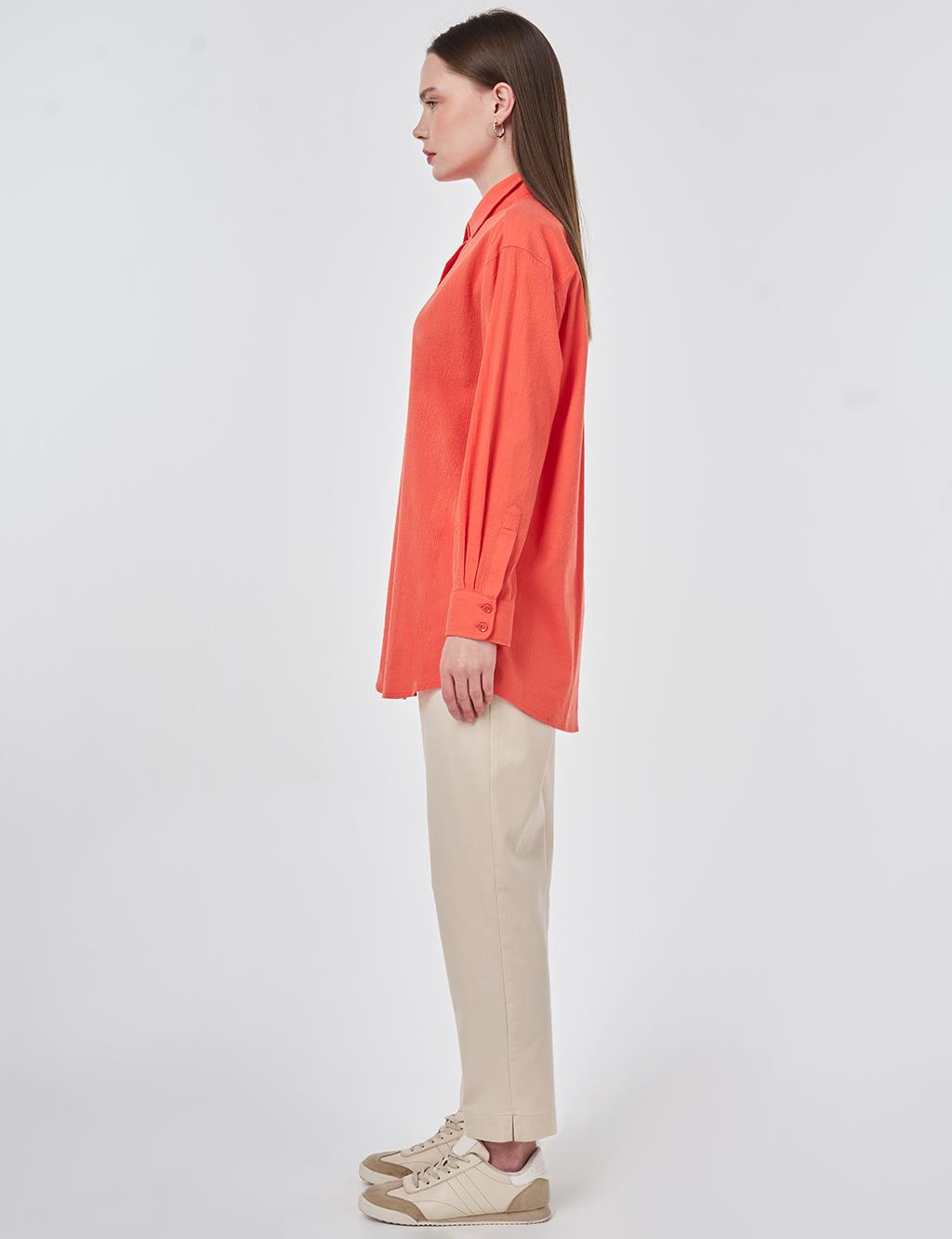 %100 Pamuklu Rahat Kesim Tunik Gelincik