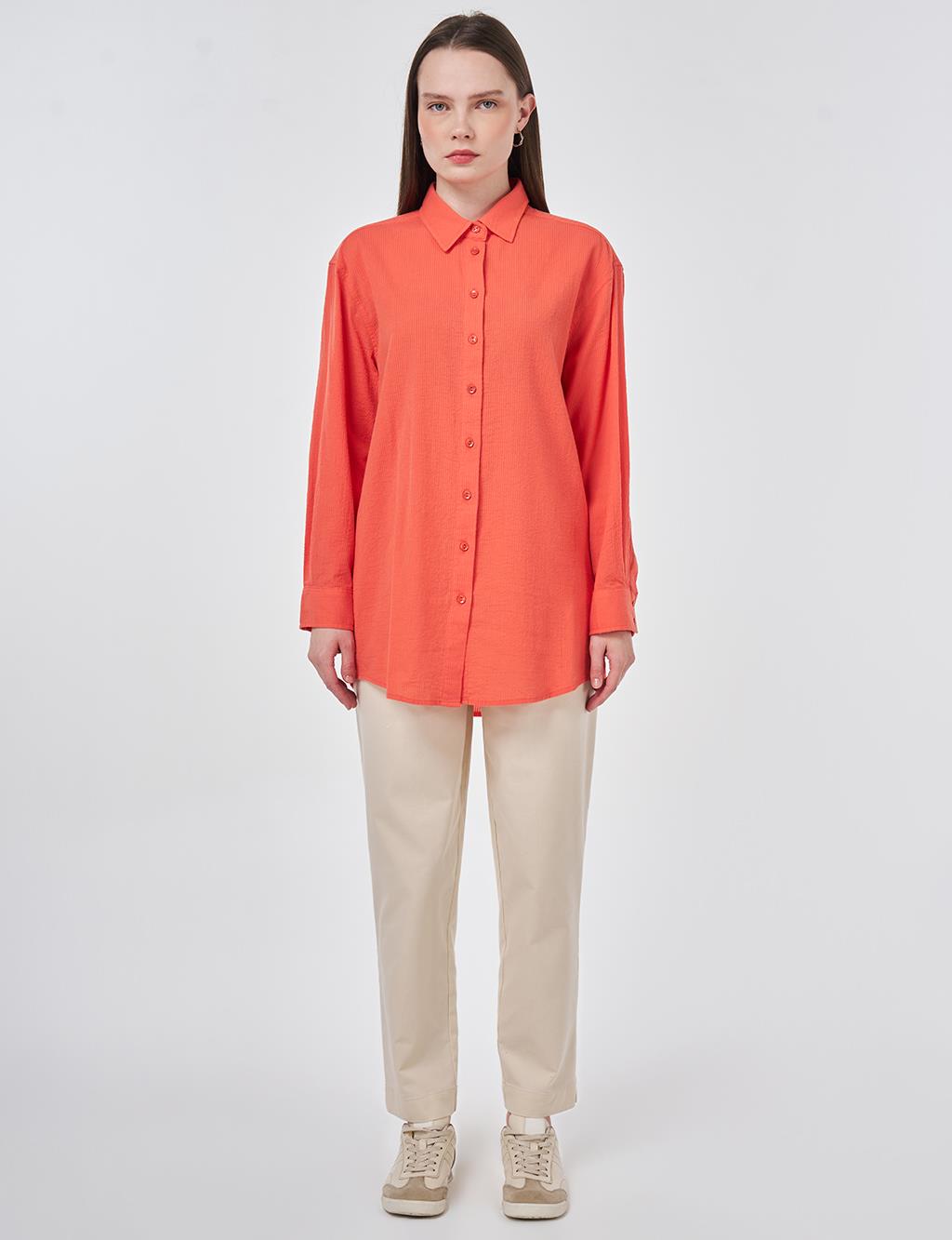 %100 Pamuklu Rahat Kesim Tunik Gelincik