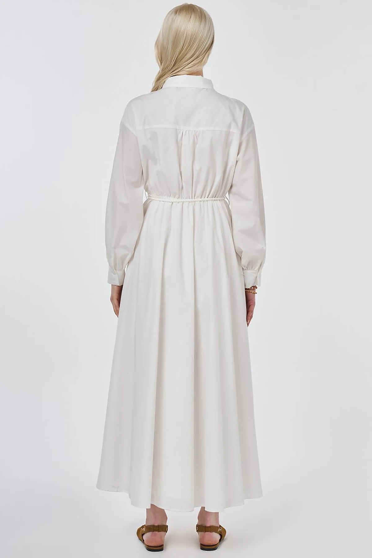 Embroidered Cotton Dress Optic White