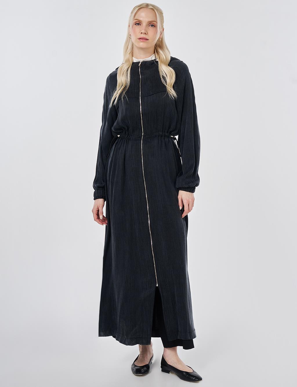 Hooded Lyocell Outerwear Black