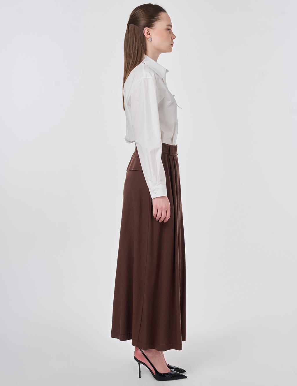 Toka Detaylı Çan Etek Çikolata