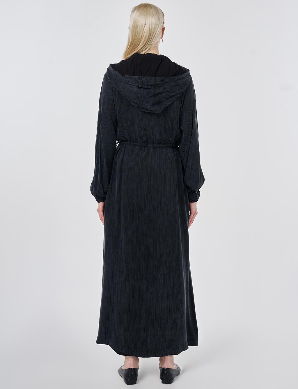 Hooded Lyocell Outerwear Black