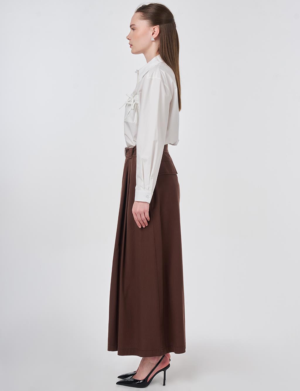 Toka Detaylı Çan Etek Çikolata