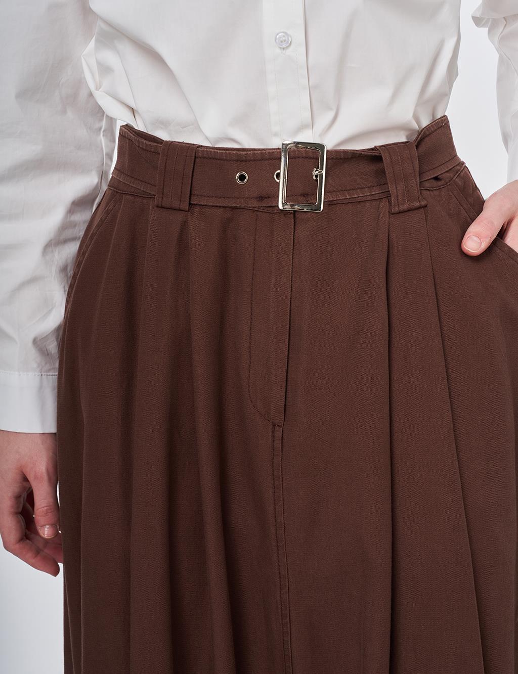 Toka Detaylı Çan Etek Çikolata