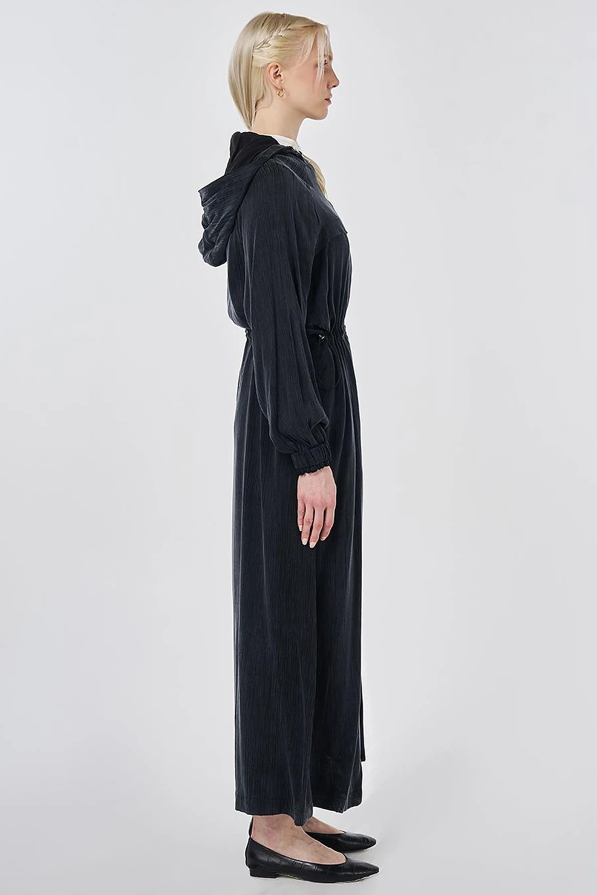 Hooded Lyocell Outerwear Black