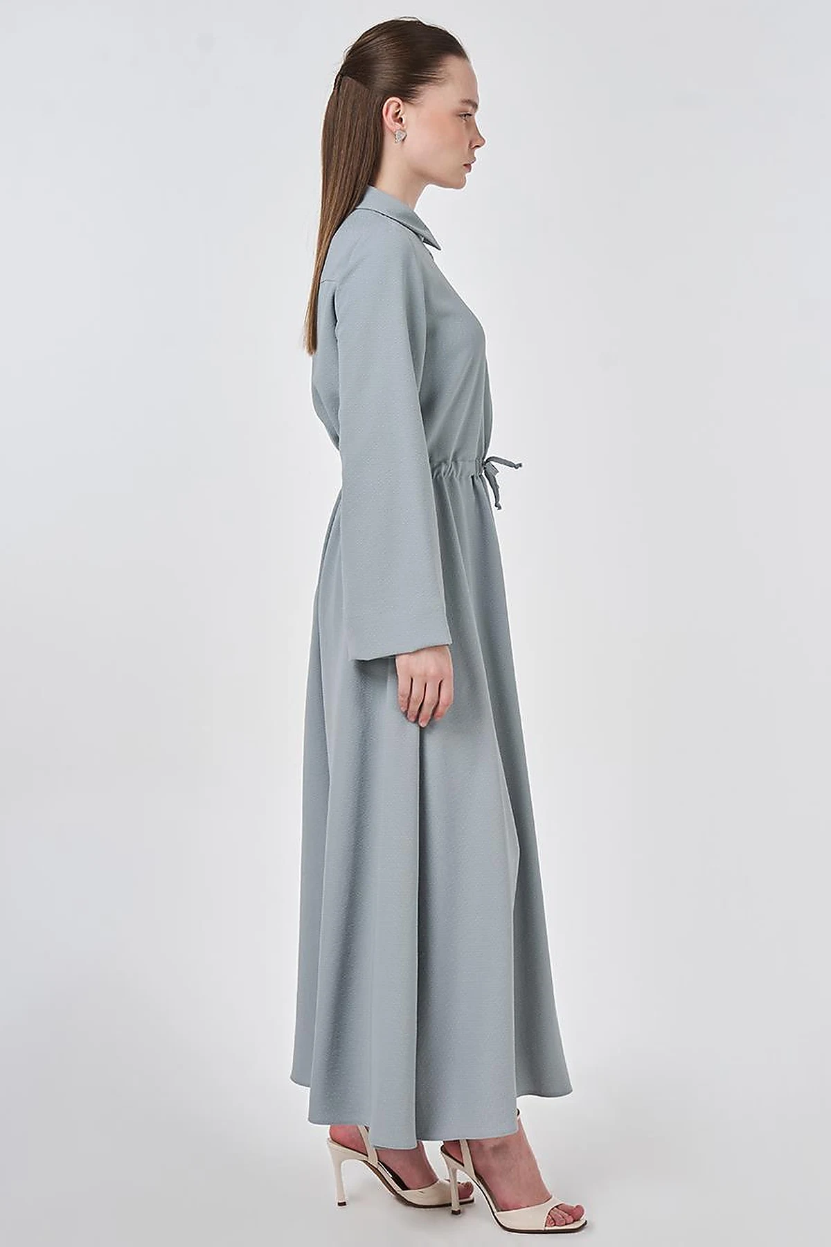 Sequined Maxi Dress Grey