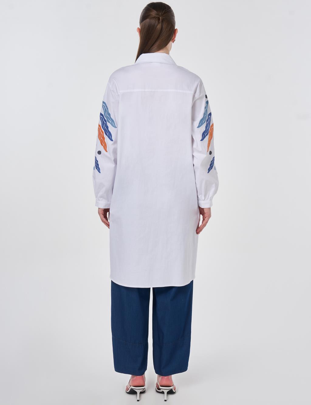 Embroidered Cotton Tunic Optical White