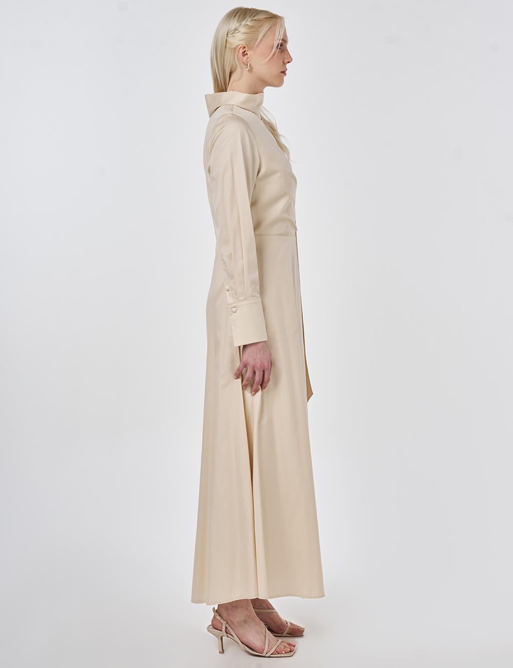Draped Maxi Dress Cream