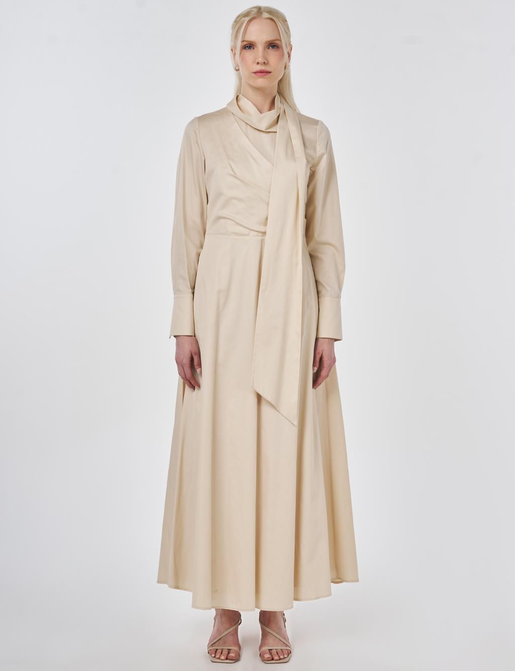 Draped Maxi Dress Cream