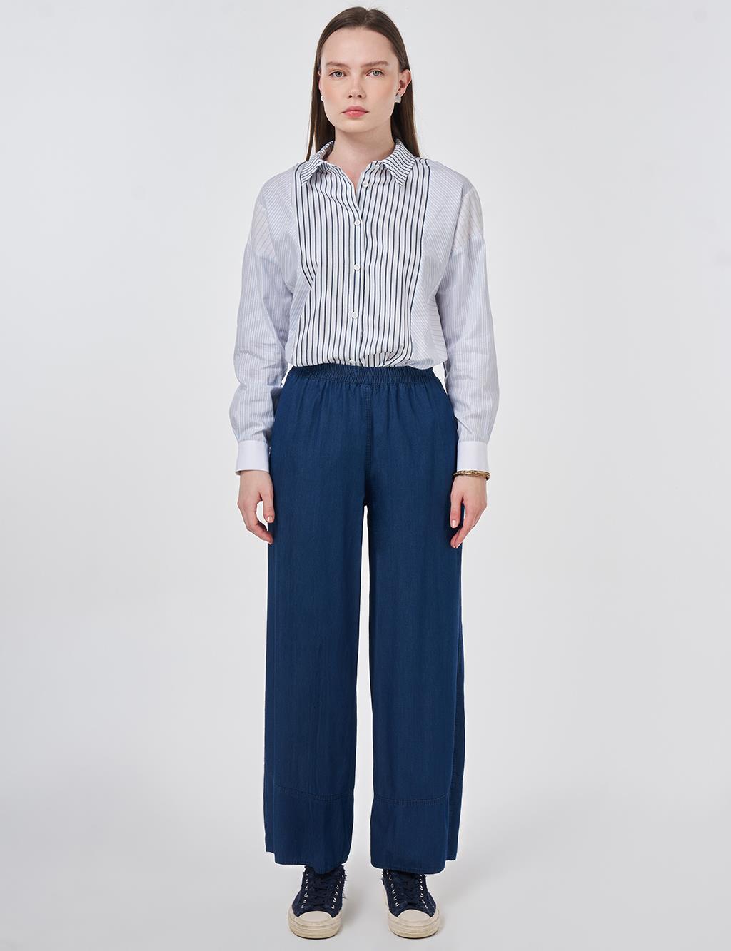 Washed Denim Pants Indigo