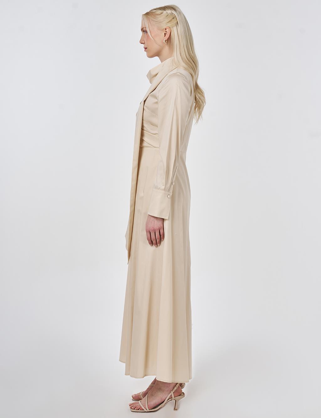 Draped Maxi Dress Cream