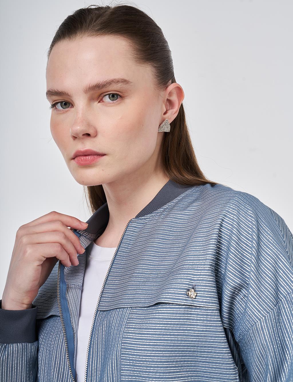 Aller Detailed College Collar Tunic Indigo