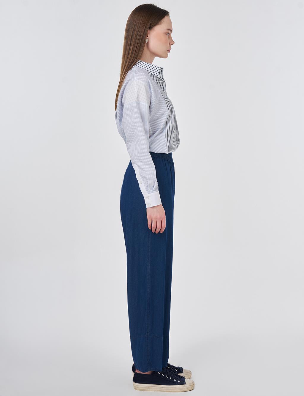 Washed Denim Pants Indigo