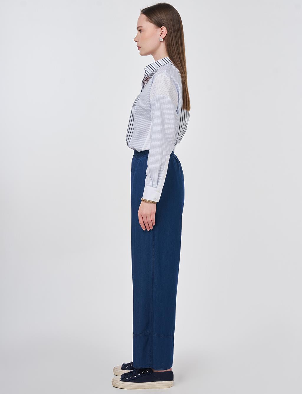 Washed Denim Pants Indigo