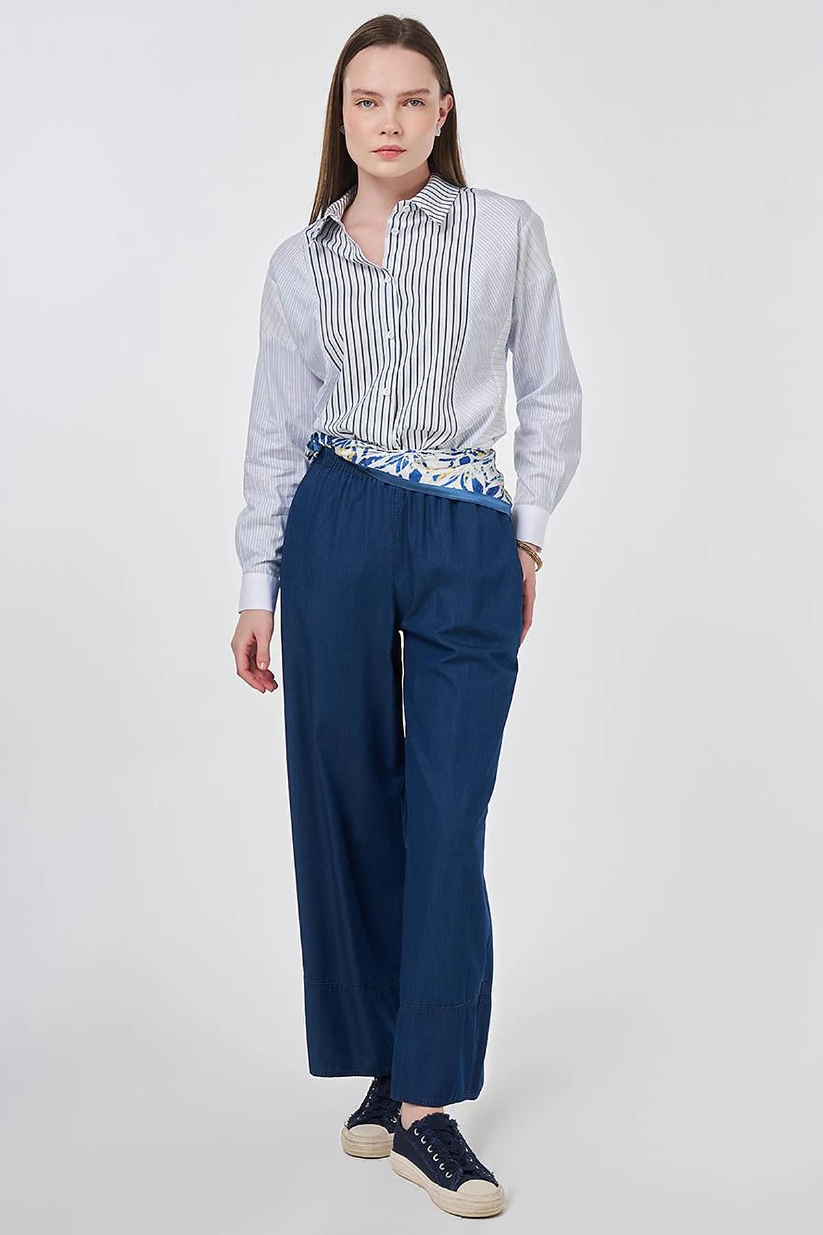 Washed Denim Pants Indigo