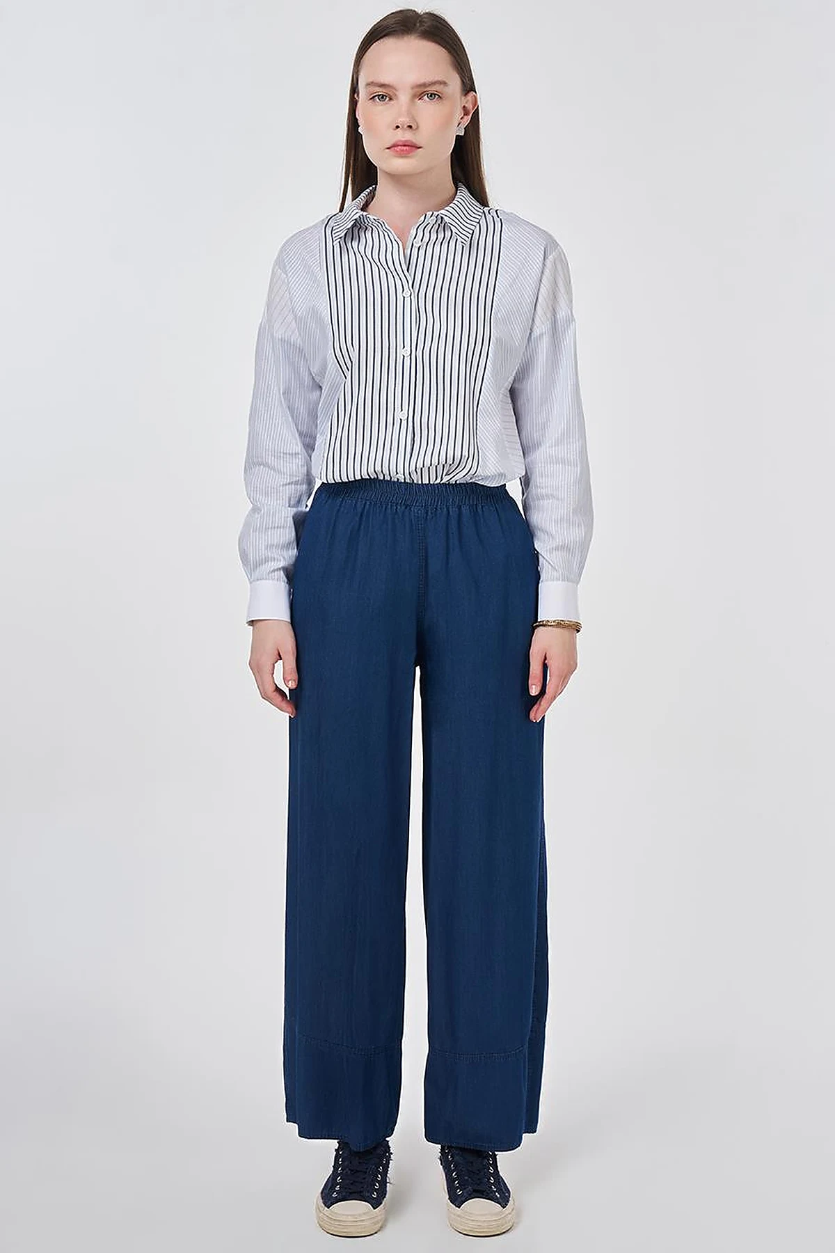 Washed Denim Pants Indigo