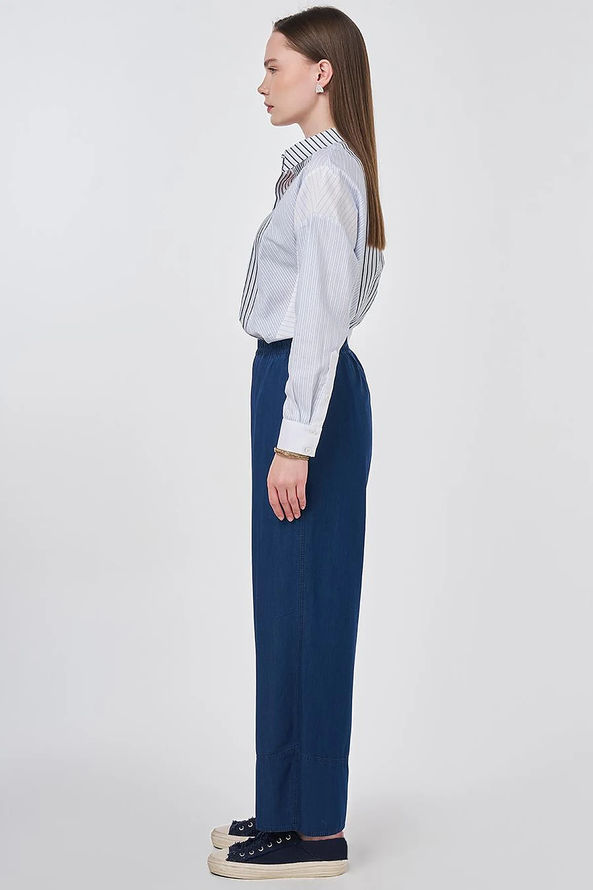 Washed Denim Pants Indigo