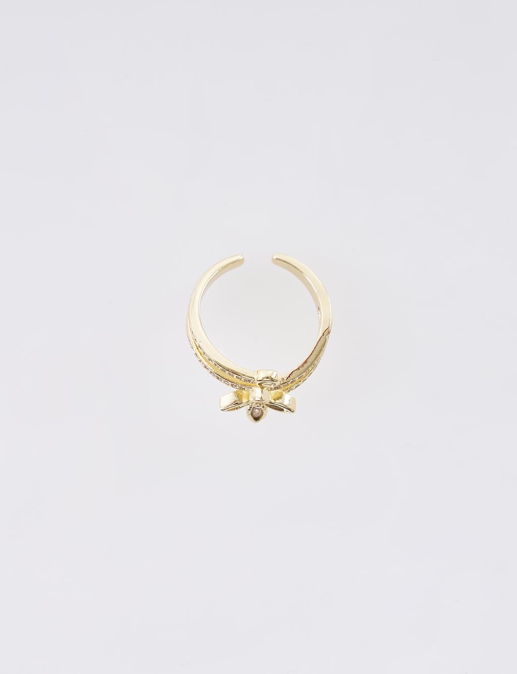 Mini Flower Figure Ring Gold