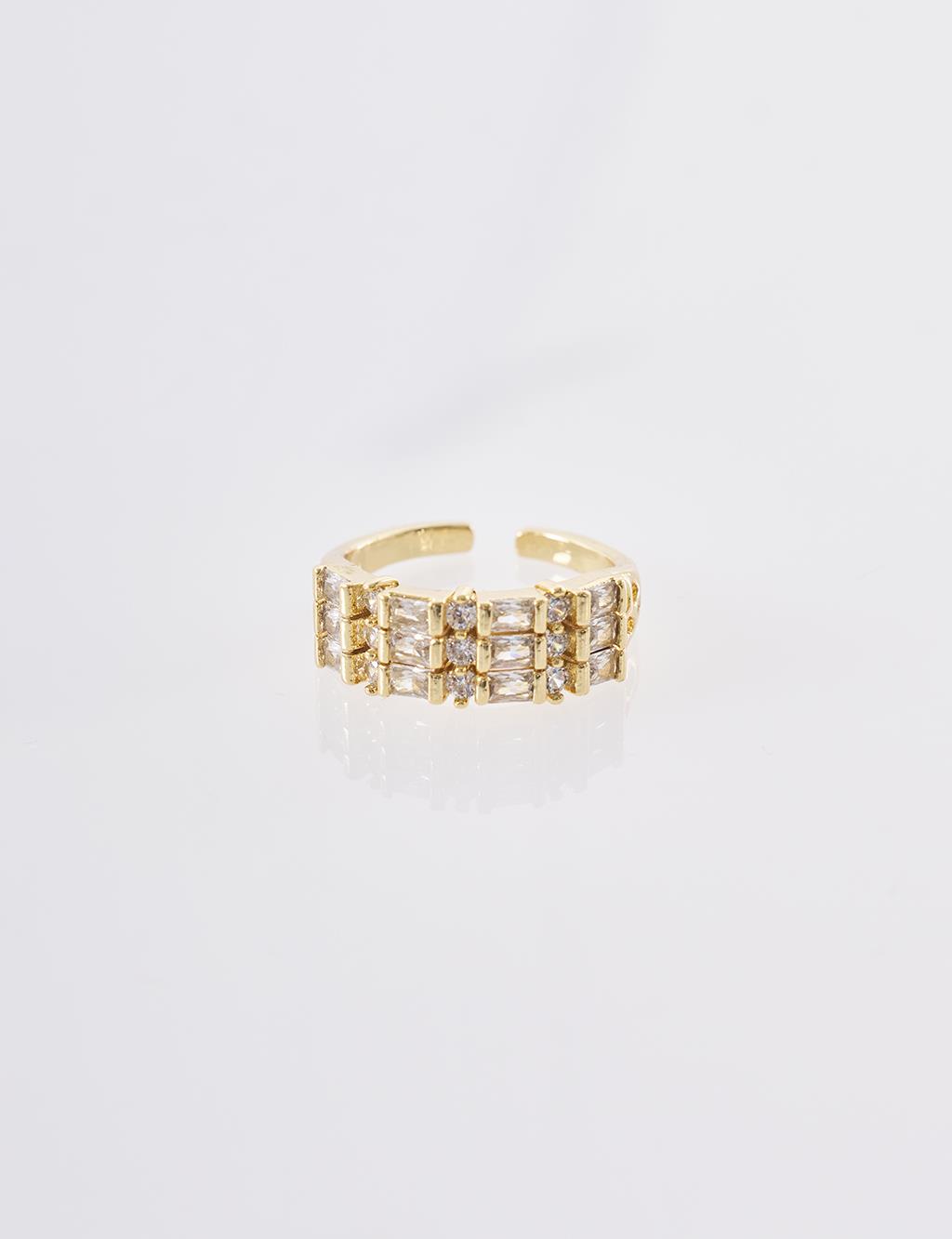 Geometric Form Ring Gold