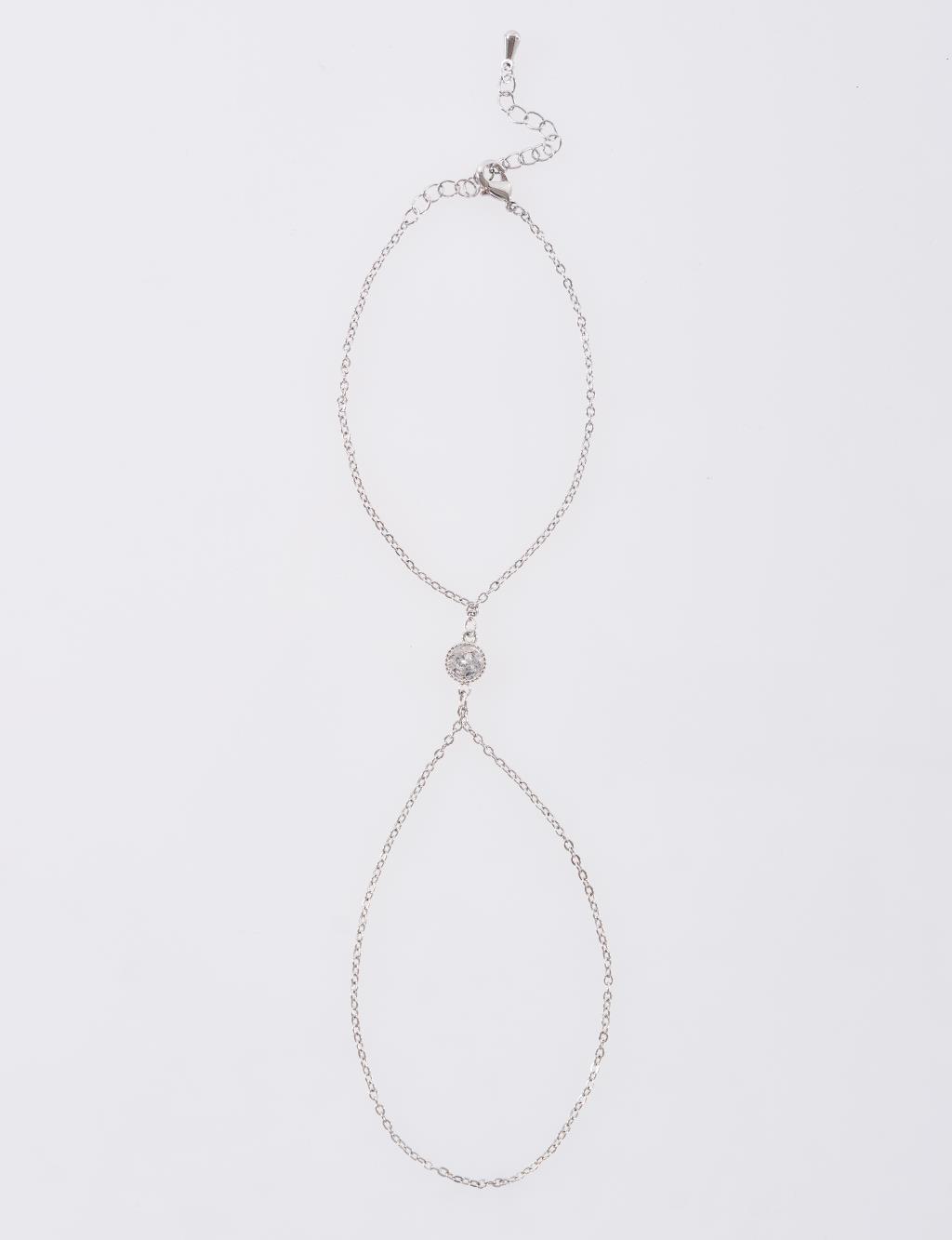 Shiny Stone Shahmaran Bracelet Silver