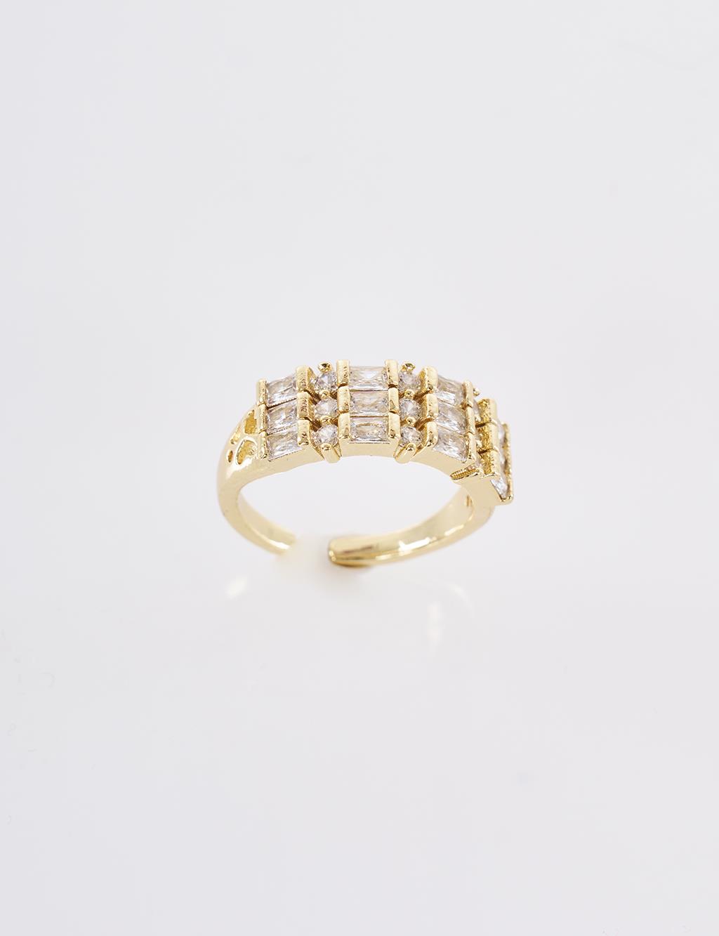 Geometric Form Ring Gold