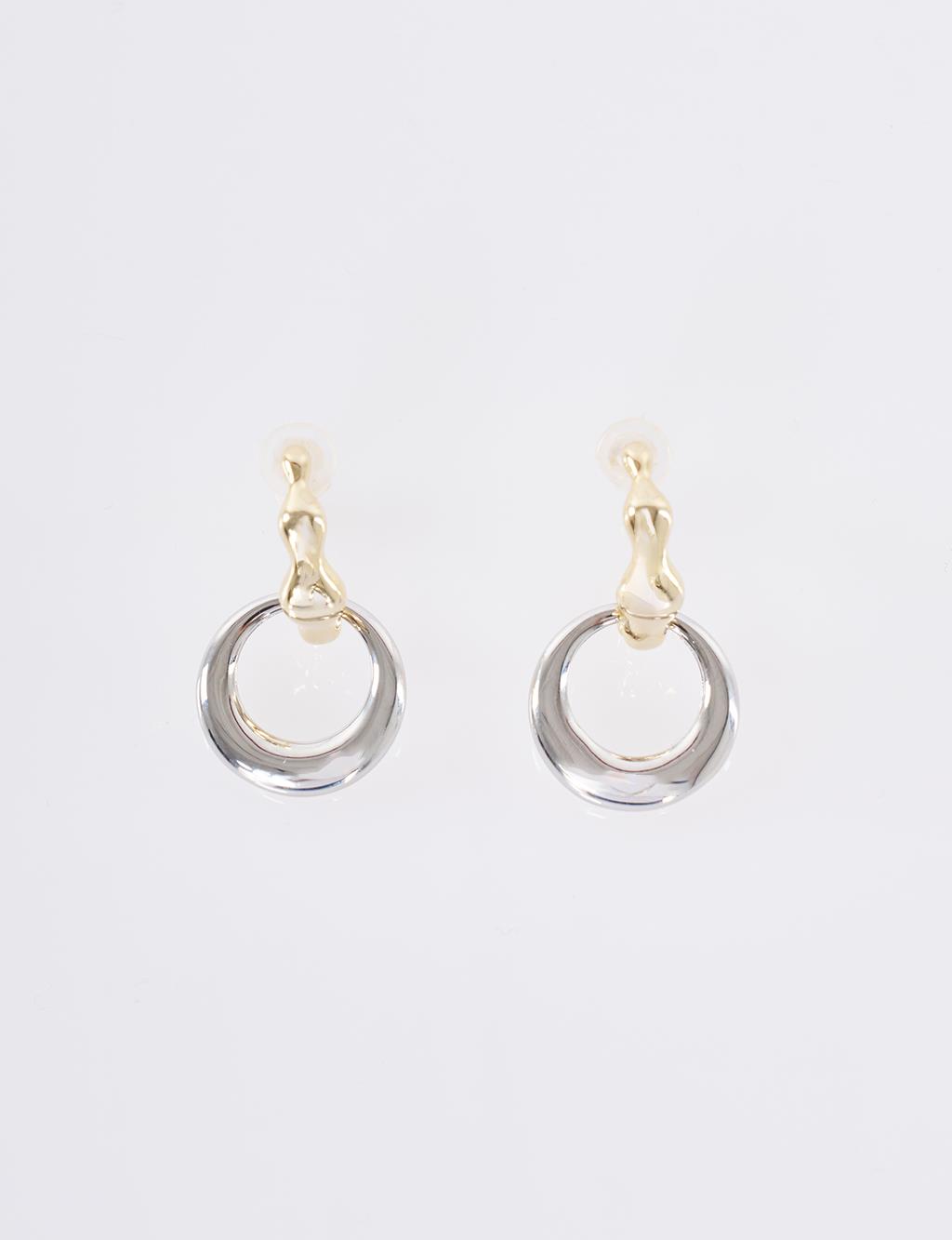 Dangling Hoop Earrings Gold