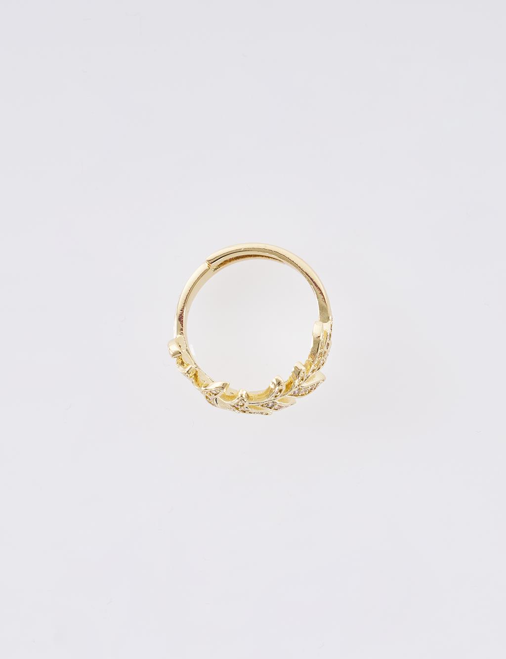 Leaf Figure Ring Gold