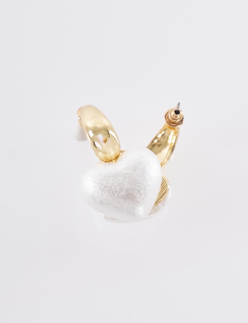 Heart Shaped Earrings Gold