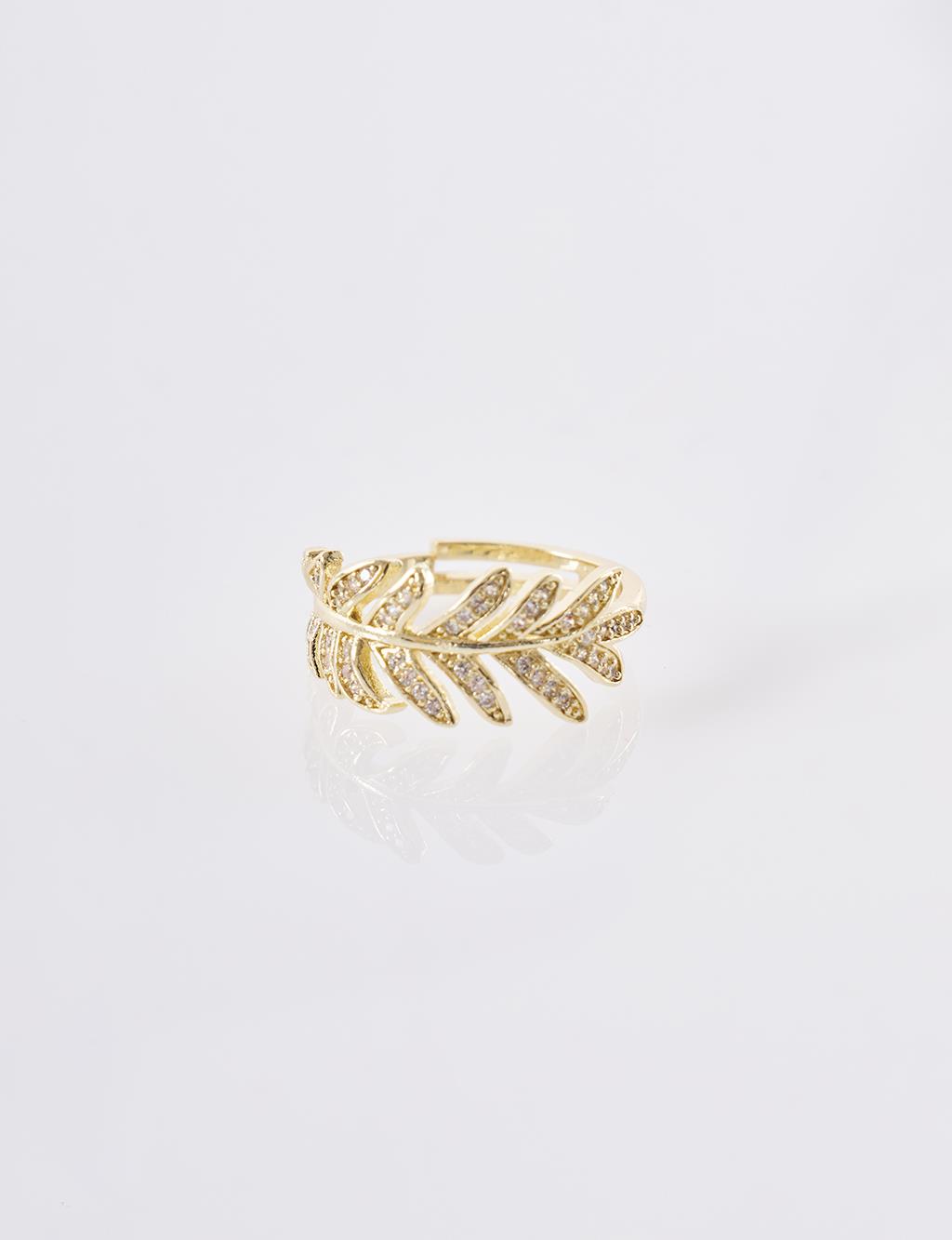 Leaf Figure Ring Gold