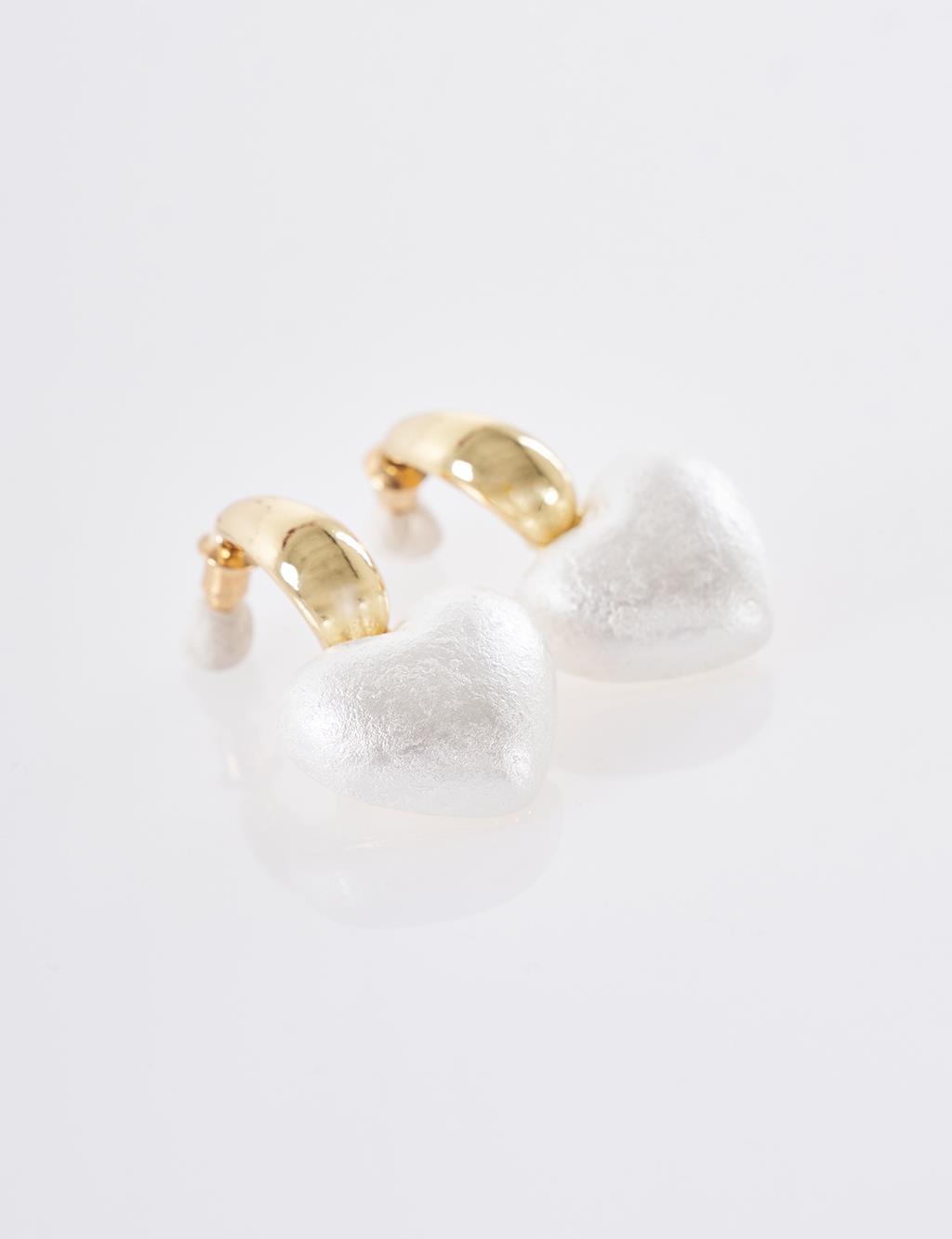 Heart Shaped Earrings Gold