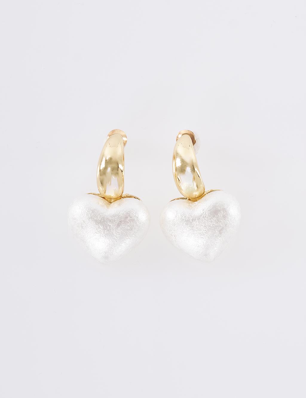 Heart Shaped Earrings Gold