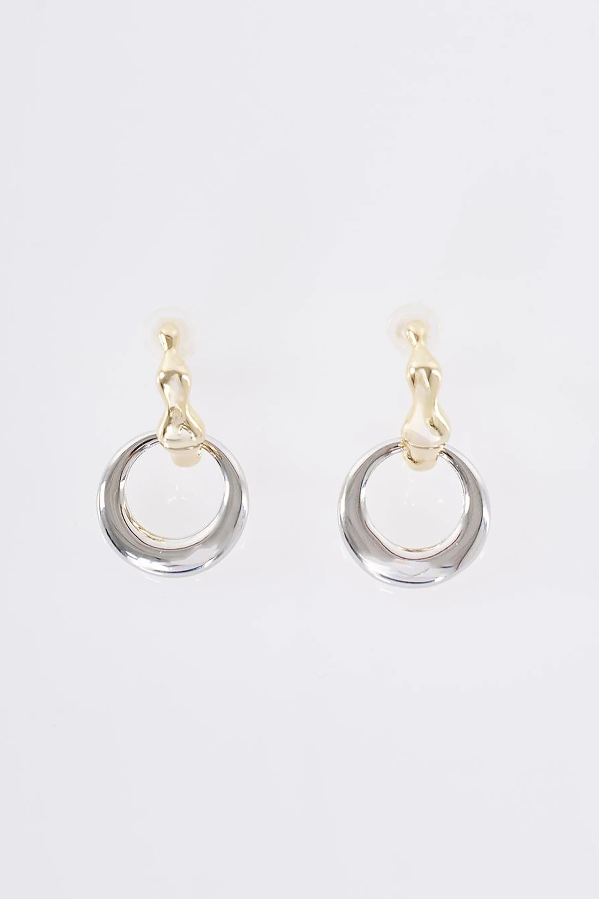 Dangling Hoop Earrings Gold