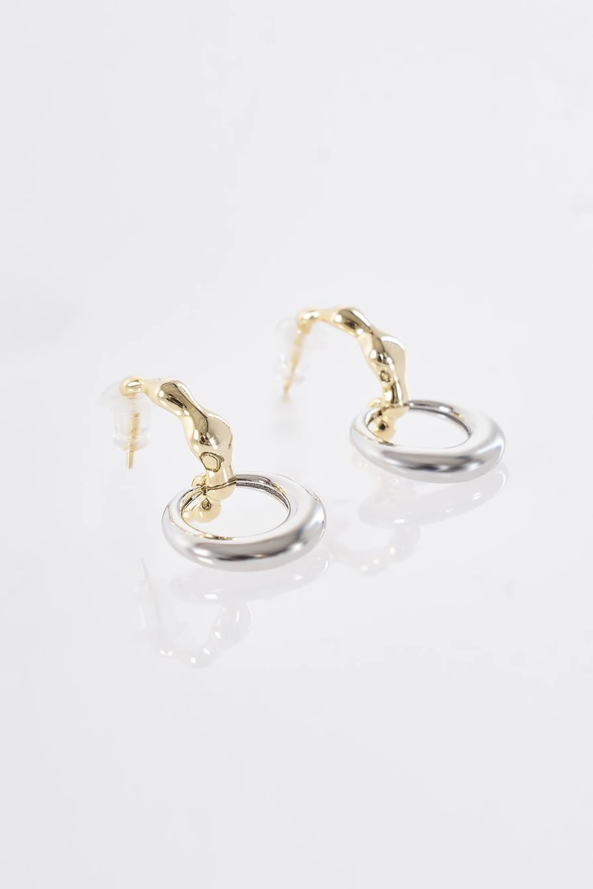 Dangling Hoop Earrings Gold