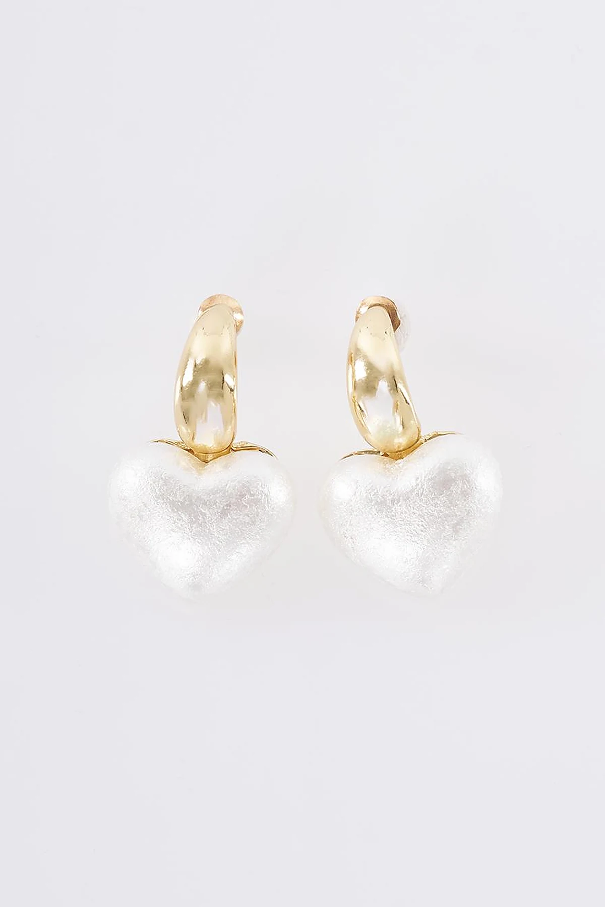 Heart Shaped Earrings Gold