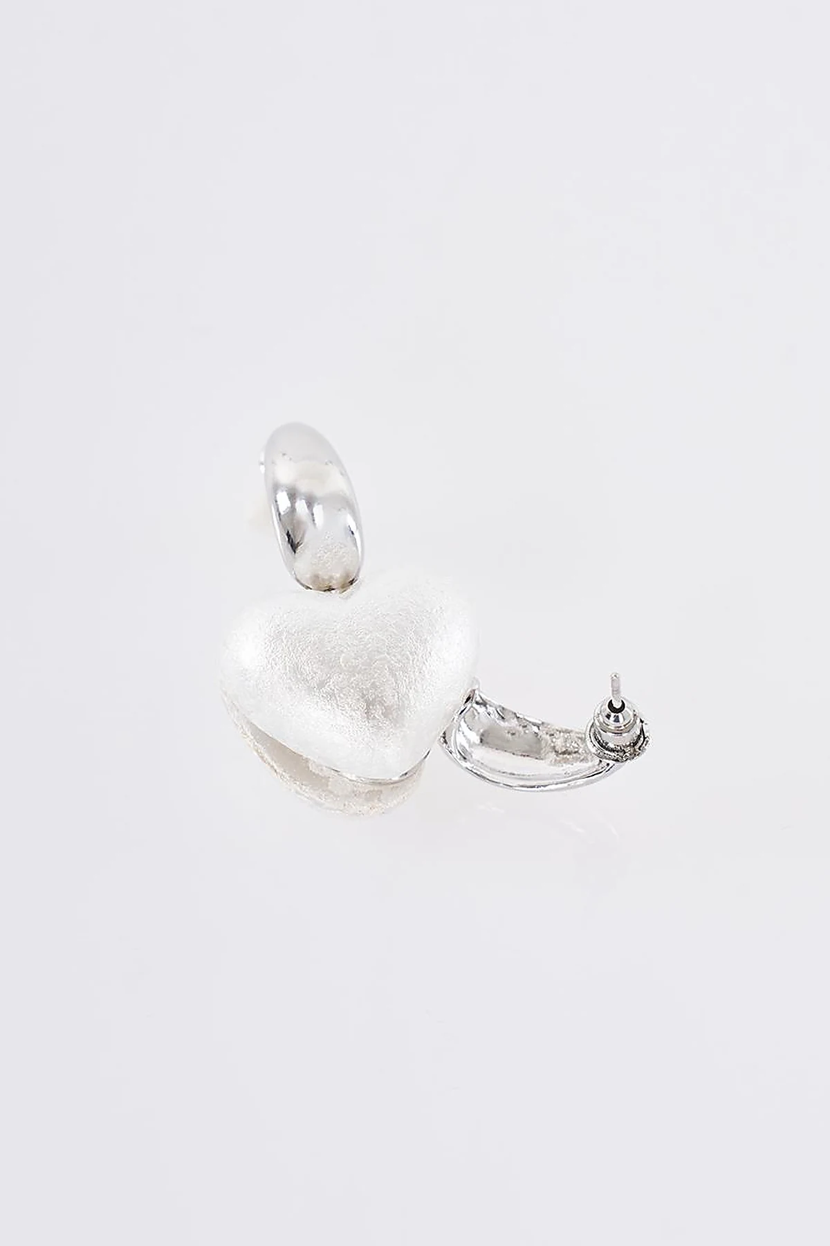 Heart Shaped Earrings Silver