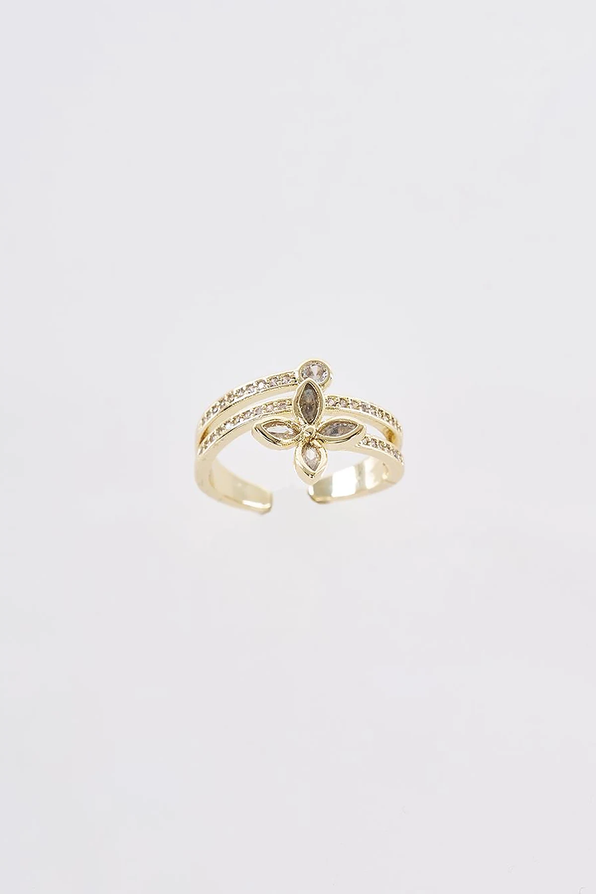 Mini Flower Figure Ring Gold
