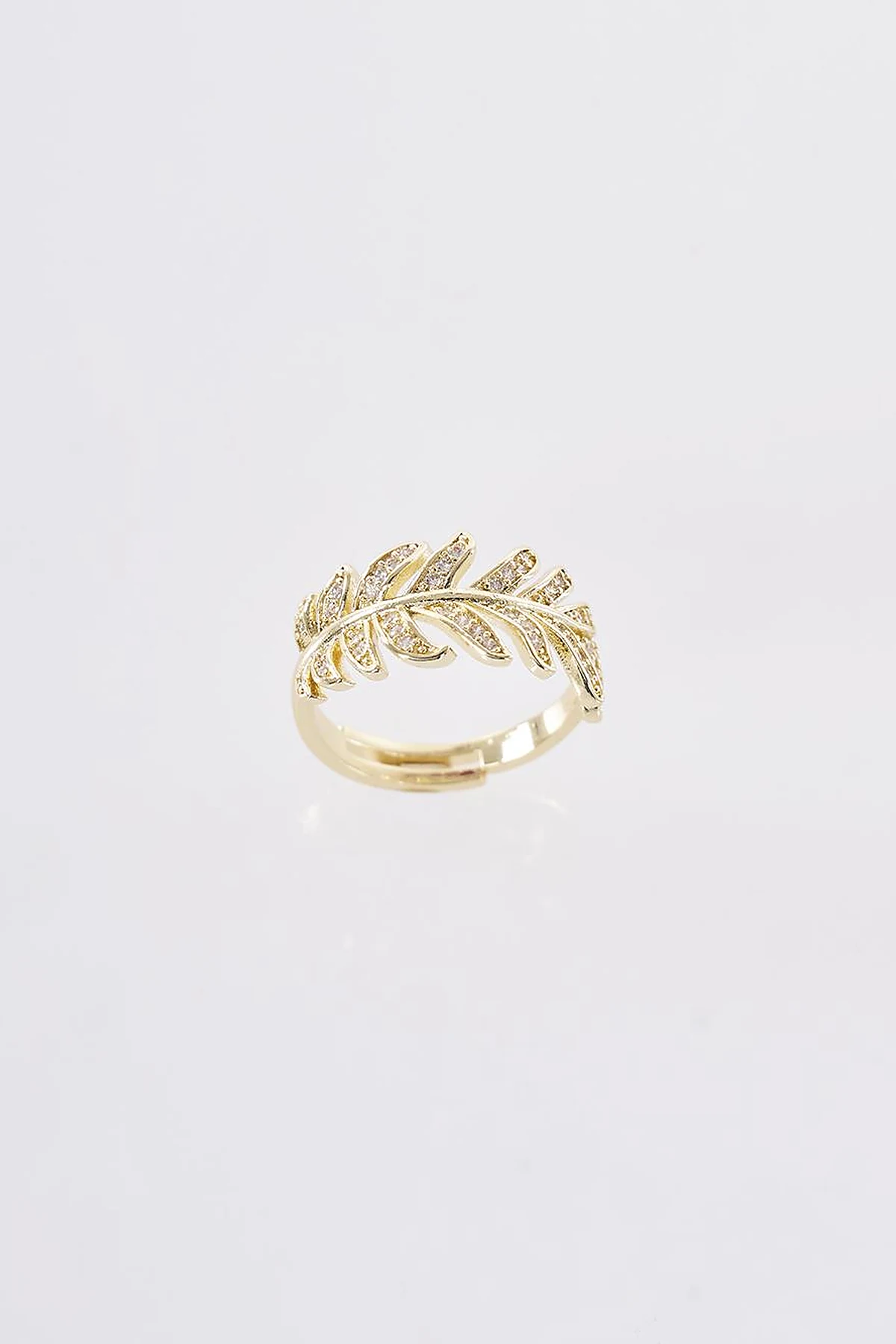 Leaf Figure Ring Gold