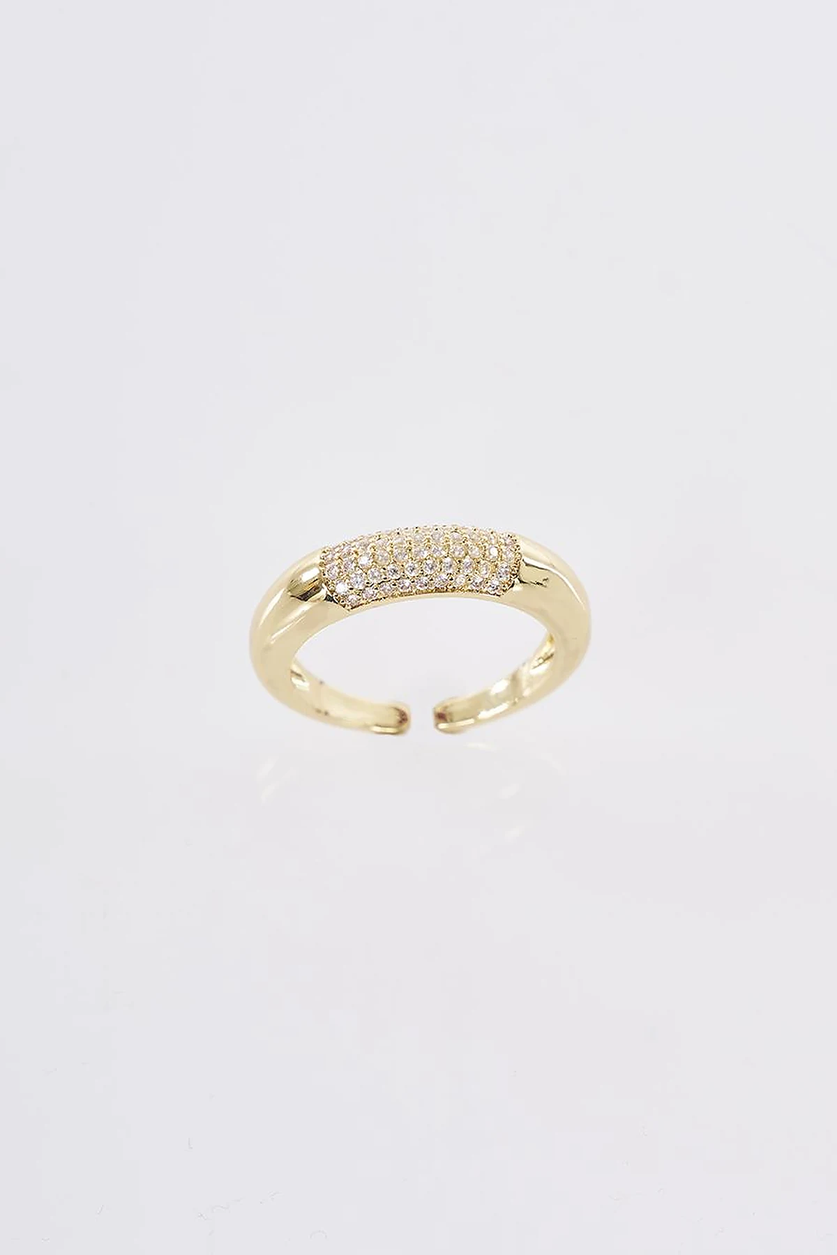 Half Stone Ring Gold