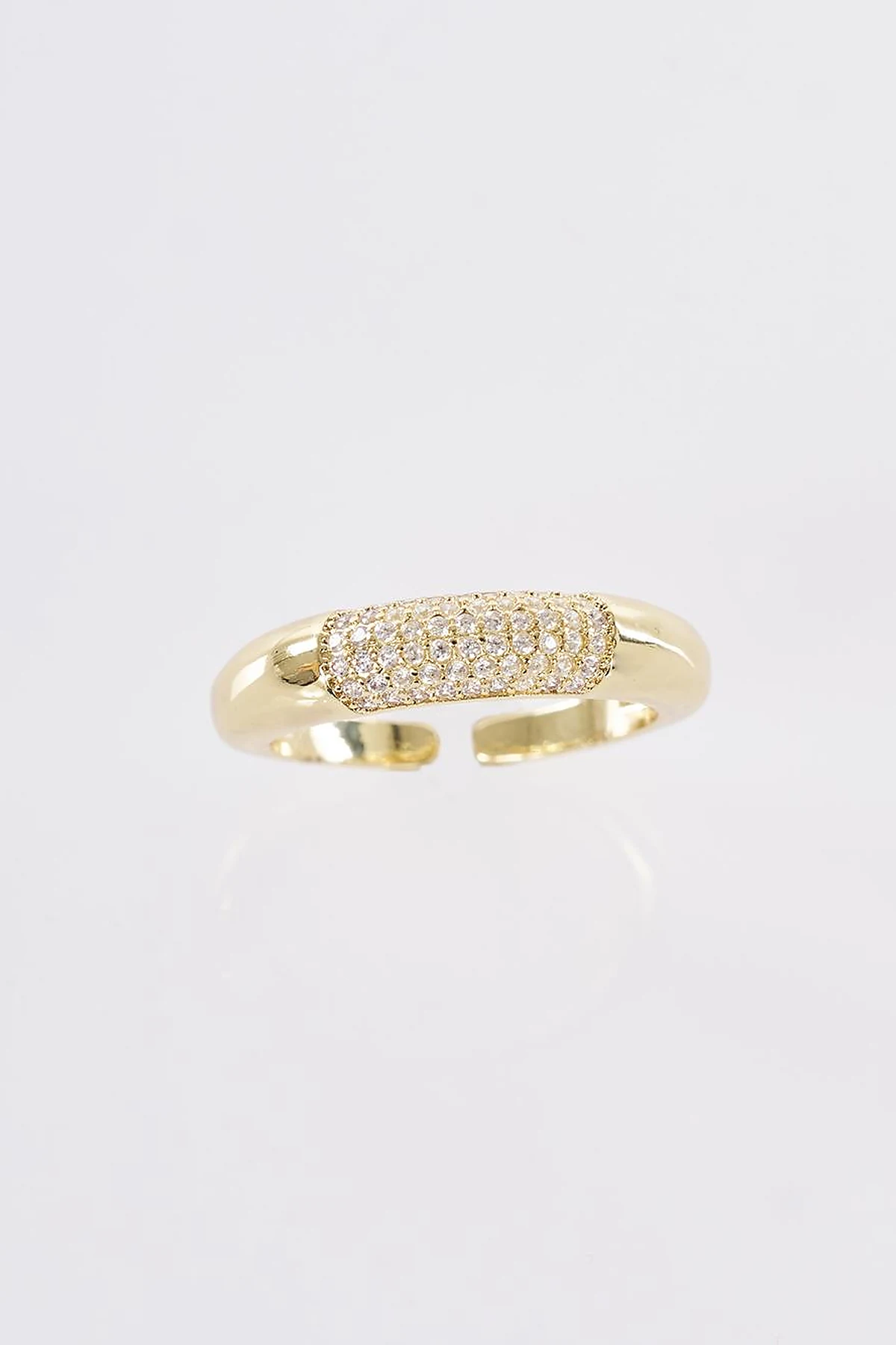 Half Stone Ring Gold