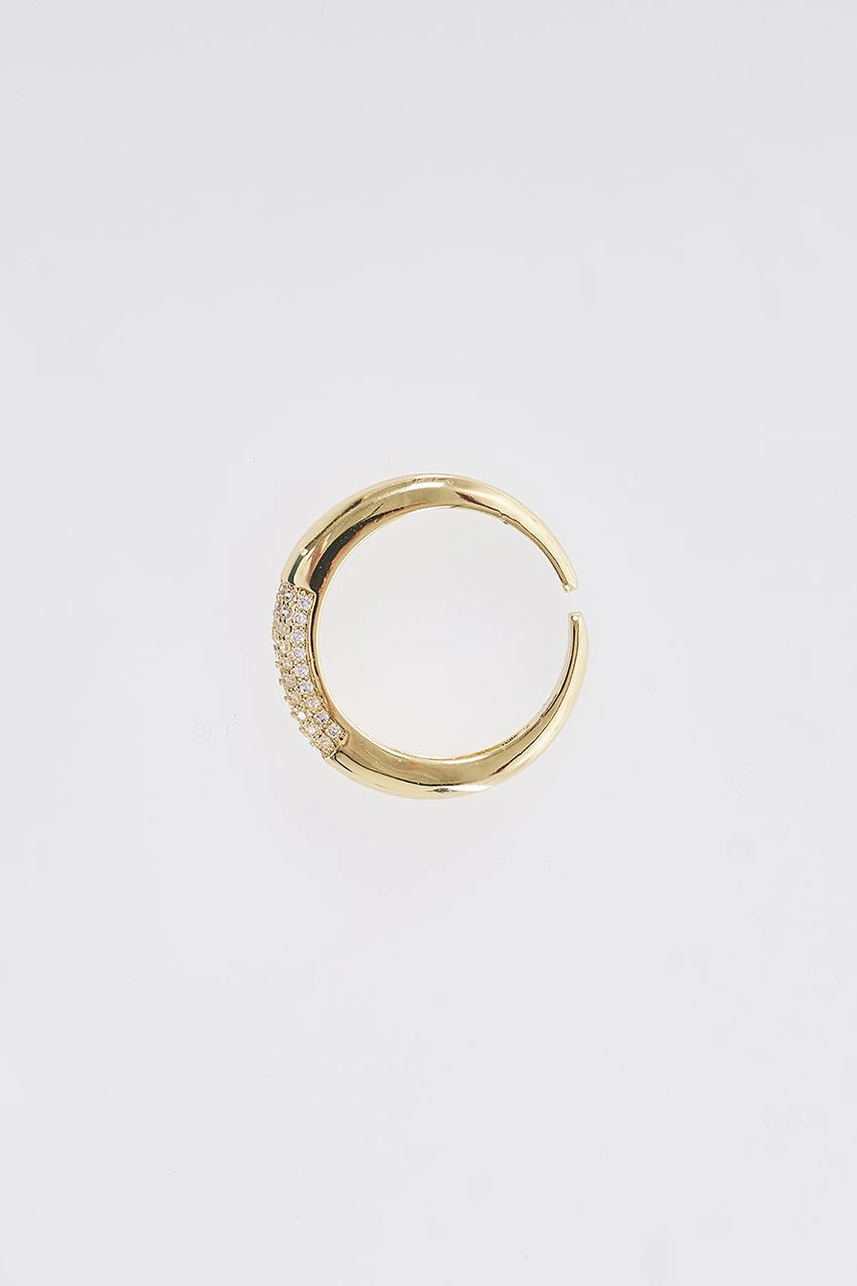Half Stone Ring Gold