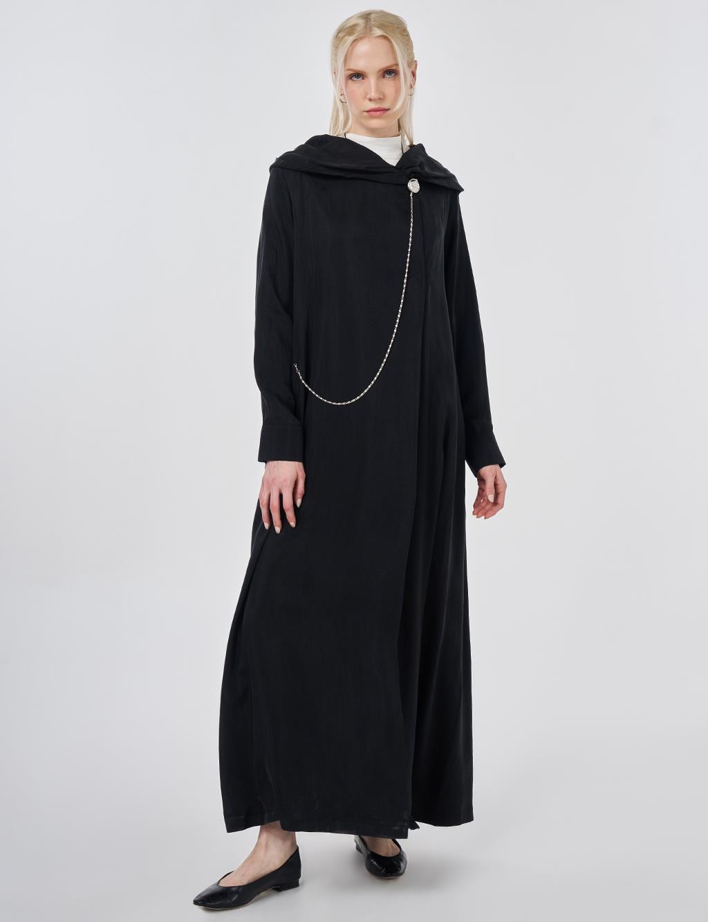 100% Lyocell Metal Accessory Ready-to-Wear Black