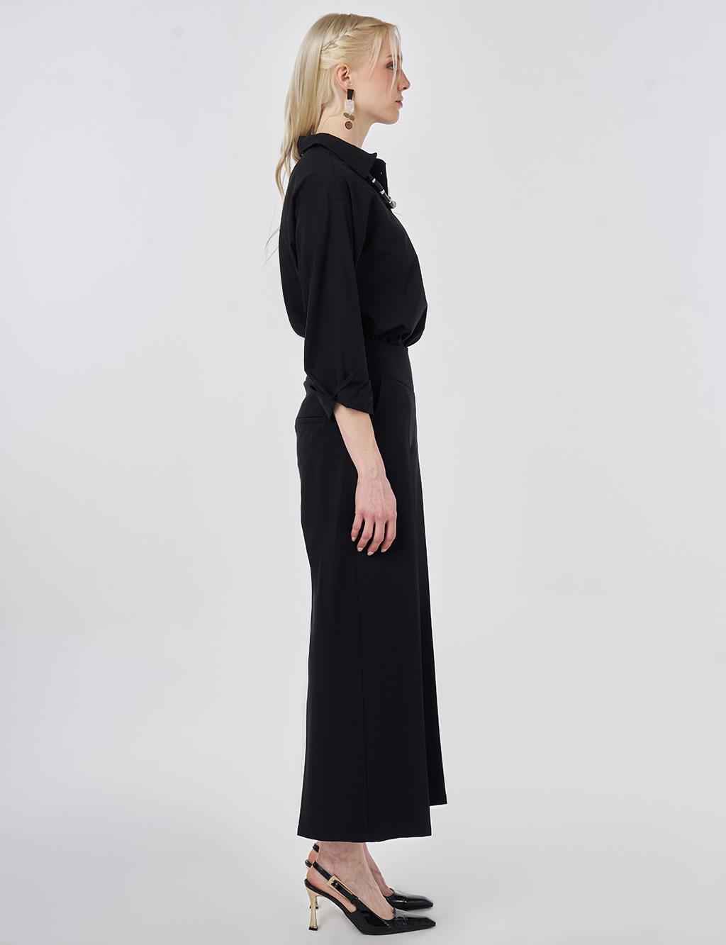 Basic Relaxed Fit Trousers Black